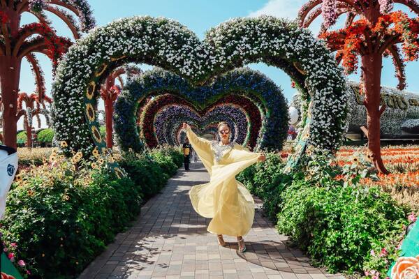 Dubai Global Village & Miracle Garden with Hotel Transfers