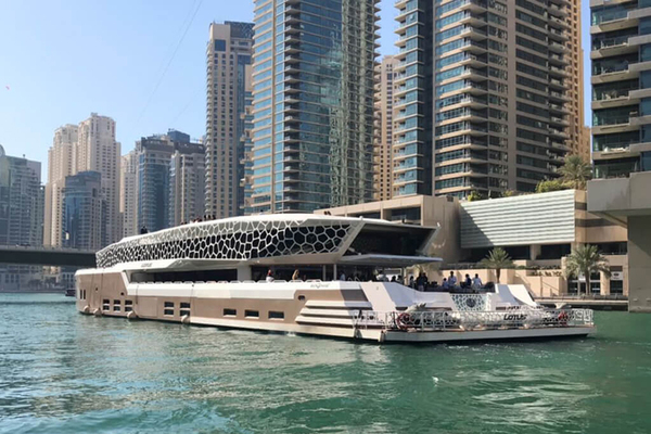 Dubai Mega Yacht Cruise with Buffet Dinner