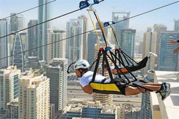 Dubai Zip Line across the Marina